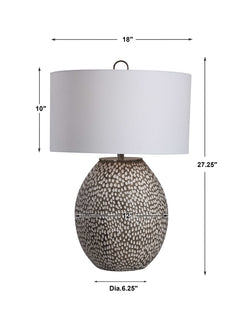 Cyprien Gray/White Table Lamp - Ornate Home