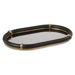 Cyprus Black Oval Tray - Ornate Home