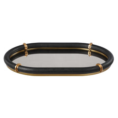 Cyprus Black Oval Tray - Ornate Home