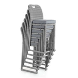 Cyprus Gray Outdoor 7-Piece Bar Table Set - Ornate Home