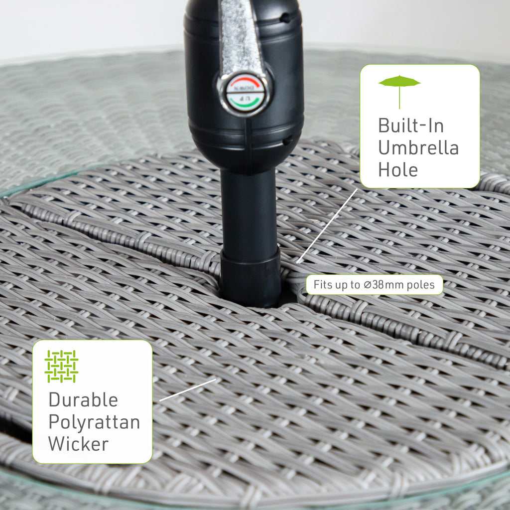 Cyprus Gray Outdoor 7-Piece Bar Table Set - Ornate Home