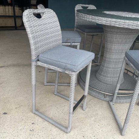 Cyprus Gray Outdoor Bar Chair (Set of 6) - Ornate Home