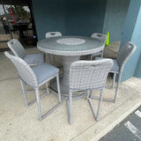 Cyprus Gray Outdoor Bar Chair (Set of 6) - Ornate Home