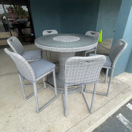 Cyprus Gray Outdoor Bar Chair (Set of 6) - Ornate Home