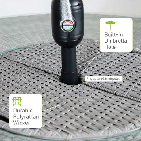 Cyprus Gray Round Outdoor Table - Ornate Home