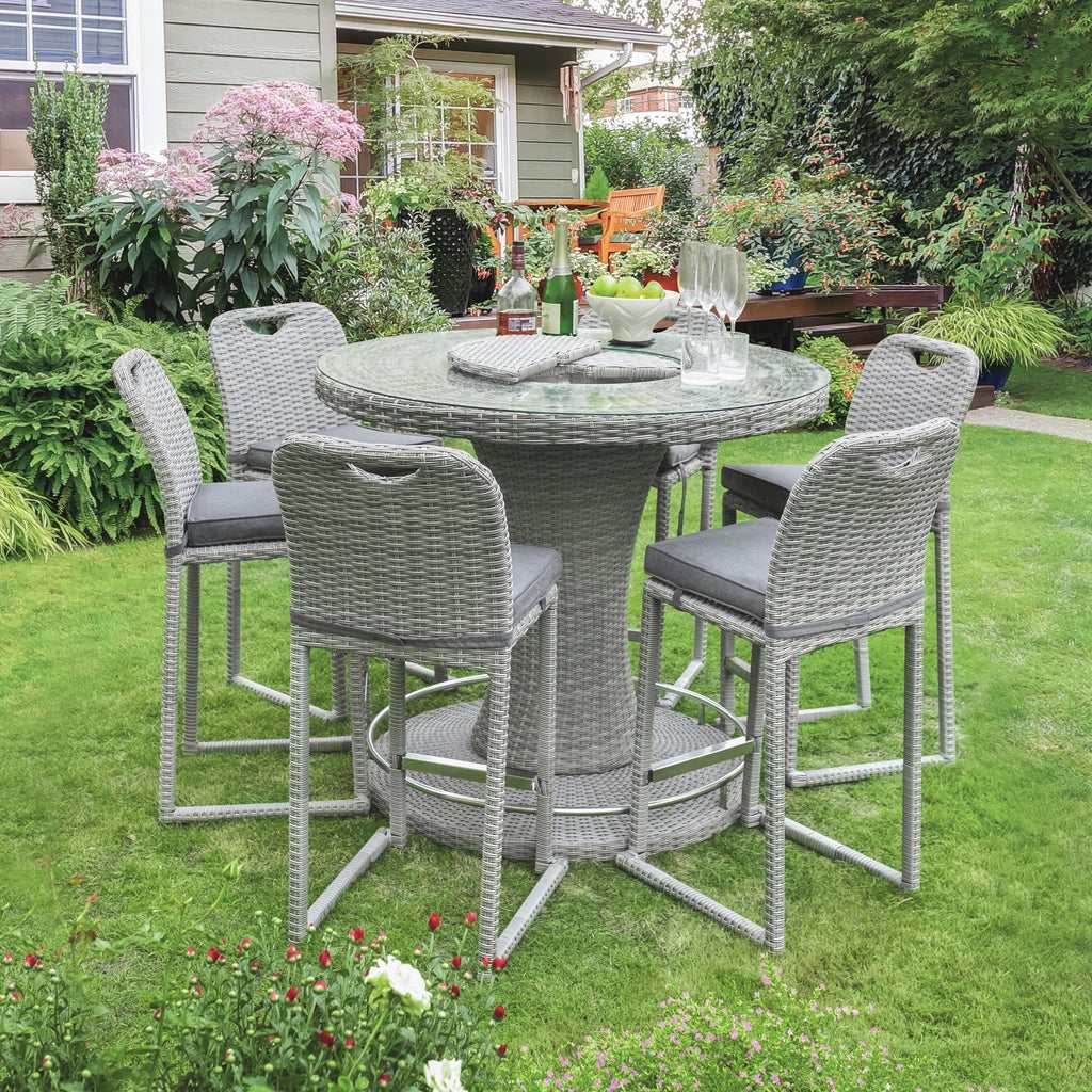 Cyprus Gray Round Outdoor Table - Ornate Home