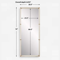 Cyprus White Dressing Mirror - Ornate Home