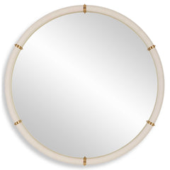 Cyprus White Round Mirror - Ornate Home