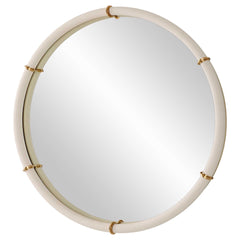 Cyprus White Round Mirror - Ornate Home
