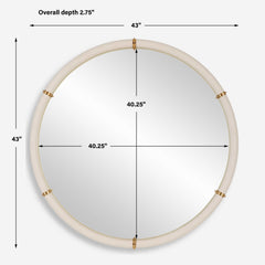 Cyprus White Round Mirror - Ornate Home