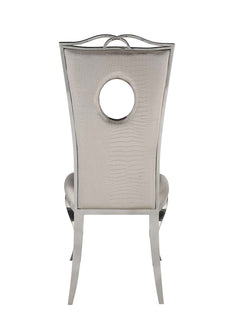Cyrene Beige Faux Crocodile Side Chair (Set of 2) - Ornate Home
