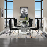 Cyrene Black Fabric Side Chair (Set of 2) - Ornate Home