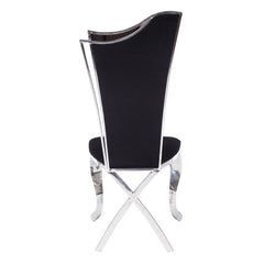 Cyrene Black Fabric Side Chair (Set of 2) - Ornate Home