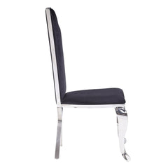 Cyrene Black Fabric Side Chair (Set of 2) - Ornate Home