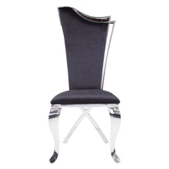 Cyrene Black Fabric Side Chair (Set of 2) - Ornate Home