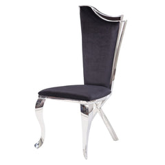 Cyrene Black Fabric Side Chair (Set of 2) - Ornate Home