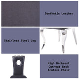 Cyrene Black Faux Leather Side Chair (Set of 2) - Ornate Home