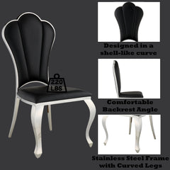 Cyrene Black Side Chair (Set of 2) - Ornate Home