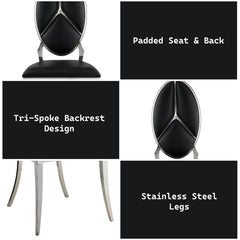 Cyrene Black Side Chair (Set of 2) - Ornate Home
