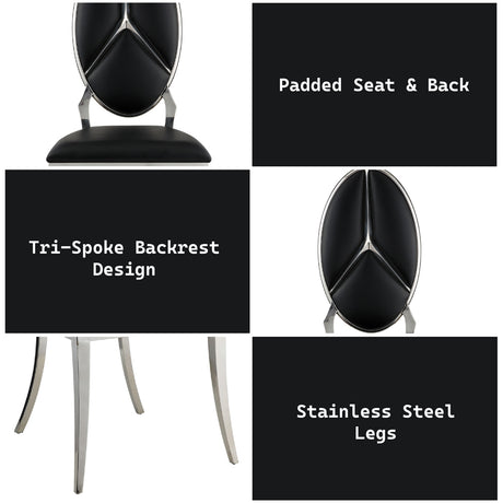 Cyrene Black Side Chair (Set of 2) - Ornate Home