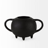 Cyrus Black Spherical Vase Decorative Object - Ornate Home