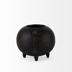 Cyrus Black Spherical Vase Decorative Object - Ornate Home