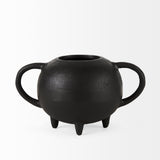 Cyrus Black Spherical Vase Decorative Object - Ornate Home
