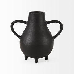 Cyrus Black Two Handled Vase Decorative Object - Ornate Home