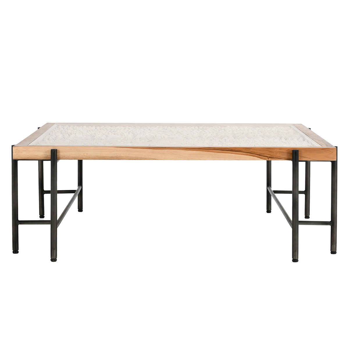 Cyrus Natural/Black Coffee Table - Ornate Home