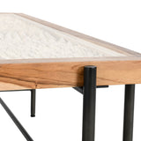 Cyrus Natural/Black Coffee Table - Ornate Home