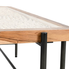 Cyrus Natural/Black Coffee Table - Ornate Home
