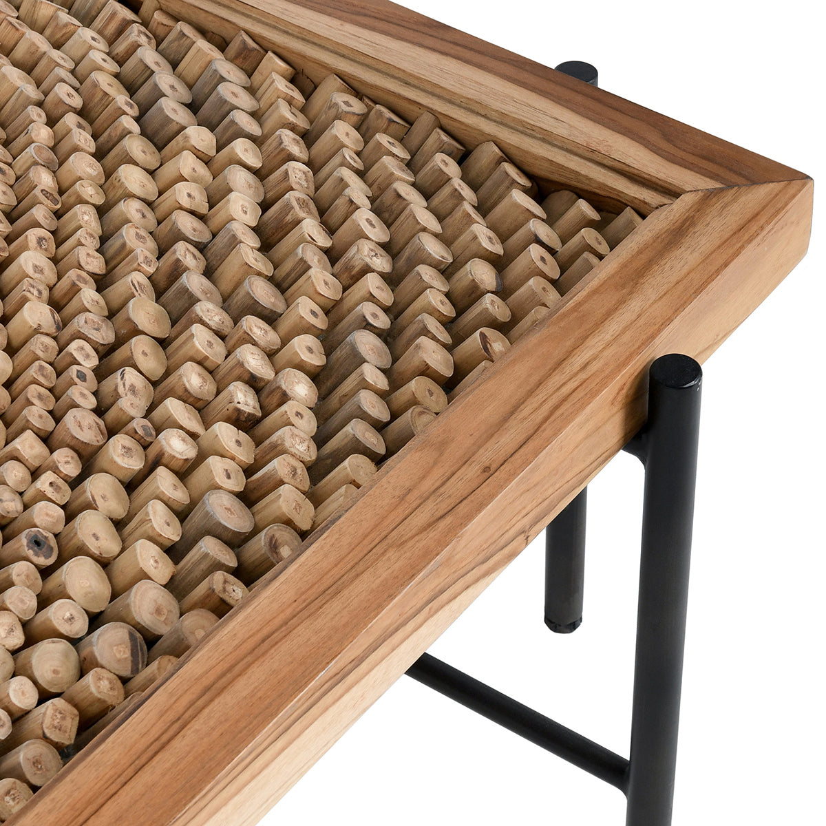 Cyrus Natural/Black Coffee Table - Ornate Home