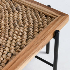 Cyrus Natural/Black Coffee Table - Ornate Home