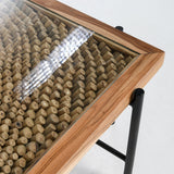 Cyrus Natural/Black Coffee Table - Ornate Home