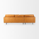 D'Arcy Tan Leather Left Chaise Sectional - Ornate Home