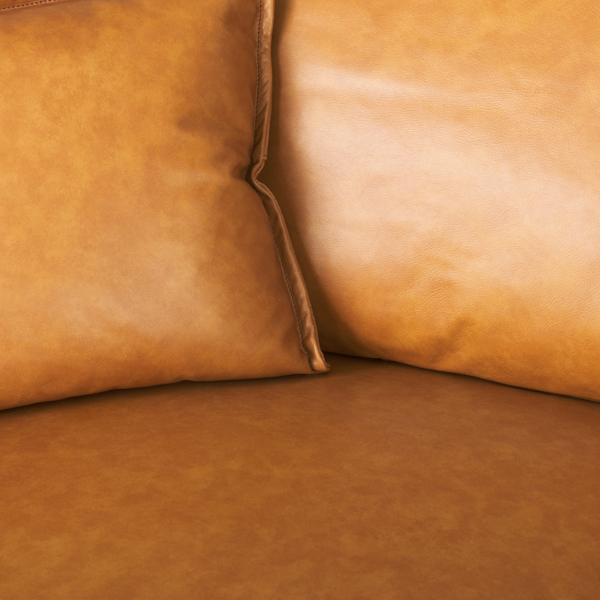D'Arcy Tan Leather Left Chaise Sectional - Ornate Home