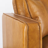 D'Arcy Tan Leather Loveseat - Ornate Home