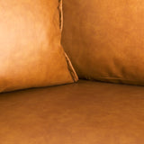 D'Arcy Tan Leather Loveseat - Ornate Home