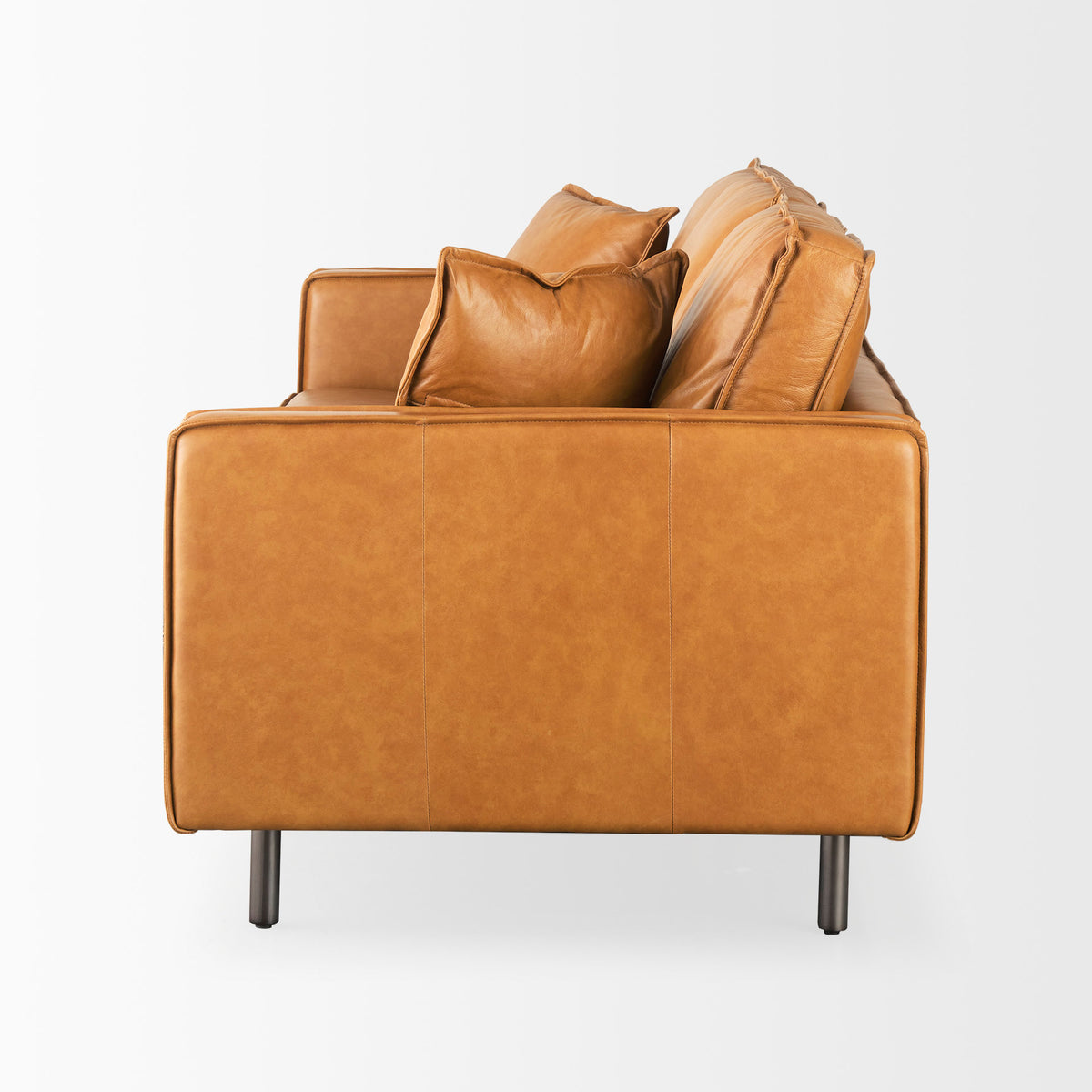 D'Arcy Tan Leather Sofa - Ornate Home