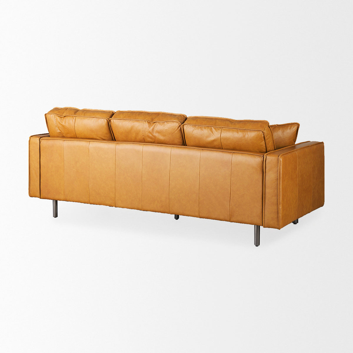 D'Arcy Tan Leather Sofa - Ornate Home