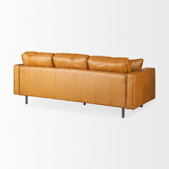 D'Arcy Tan Leather Sofa - Ornate Home
