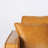 D'Arcy Tan Leather Sofa - Ornate Home