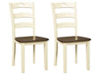 (Online Special Price) Woodanville Cream & Brown Dining Chair (Set of 2) - Ornate Home