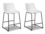 Centiar White Counter Height Chair (Set of 2) - Ornate Home