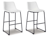 Centiar White Pub Height Bar Stool (Set of 2) - Ornate Home