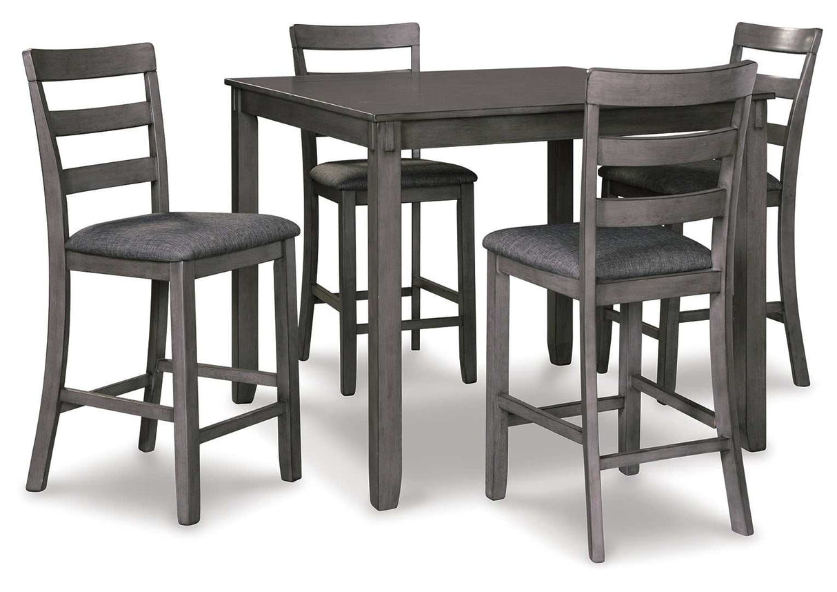 (Online Special Price) Bridson Gray Counter Height Dining Room Set (Set of 5) - Ornate Home