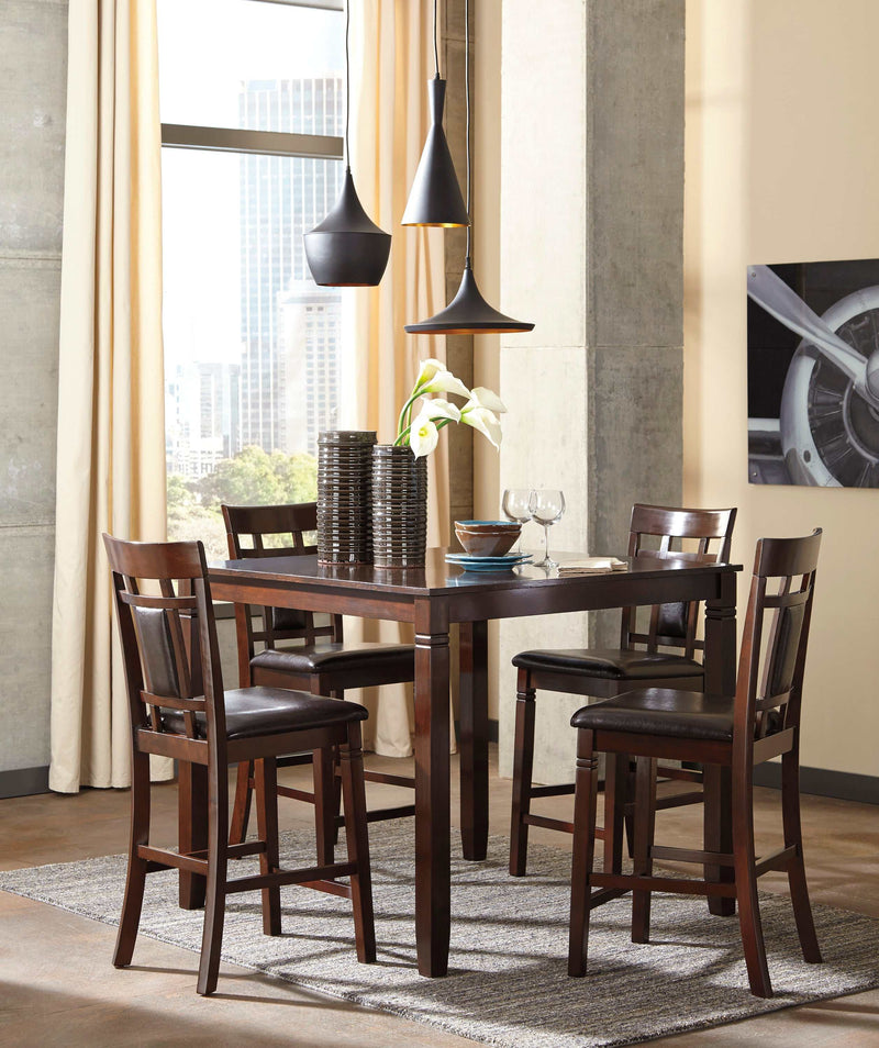 Bennox Brown Counter Height Dining Room Set (Set of 5)