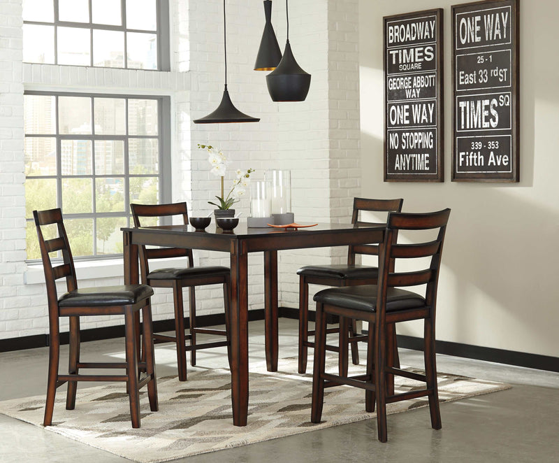 Coviar Brown Counter Height Dining Room Set (Set of 5) - Ornate Home