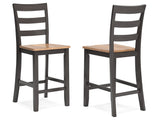 Gesthaven Natural/Brown Counter Height Dining Room Chair (Set of 2) - Ornate Home