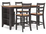 Gesthaven Counter Height Dining Table and 4 Barstools - Ornate Home